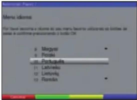 TECHNISAT DiGYBOXX T4 - Idioma dos menus - 1