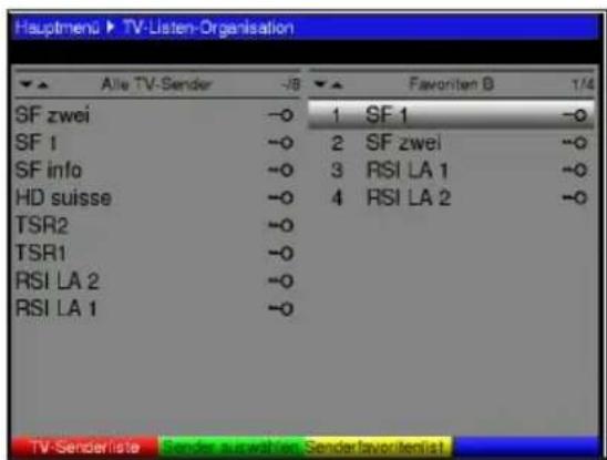 TECHNISAT TechniBox HD VAC - Appel de l'interface de gestion des programmes - 4