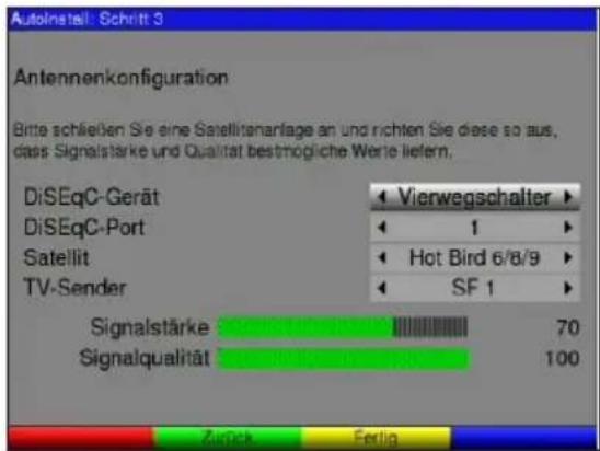 TECHNISAT TechniBox HD VAC - Configuration de l'antenne - 1