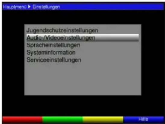 TECHNISAT TechniBox HD VAC - Impostazioni audio/video - 1