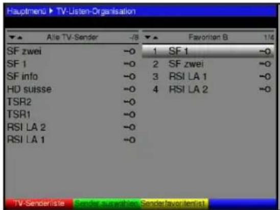 TECHNISAT TechniBox HD VAC - Programmlistenverwaltung aufrufen - 3
