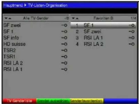 TECHNISAT TechniBox HD VAC - Appel de l'interface de gestion des programmes - 2