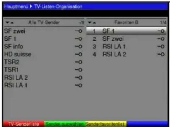 TECHNISAT TechniBox HD VAC - Programmlistenverwaltung aufrufen - 2
