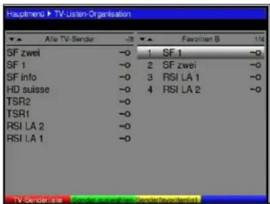 TECHNISAT TechniBox HD VAC - Accedere alla gestione dell'elenco canali - 4