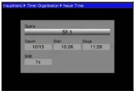 TECHNISAT TechniBox HD VAC - Programmation manuelle du temporisateur - 2