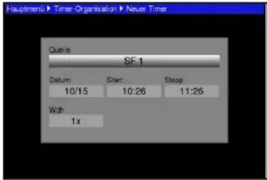 TECHNISAT TechniBox HD VAC - Programmazione manuale del timer - 2
