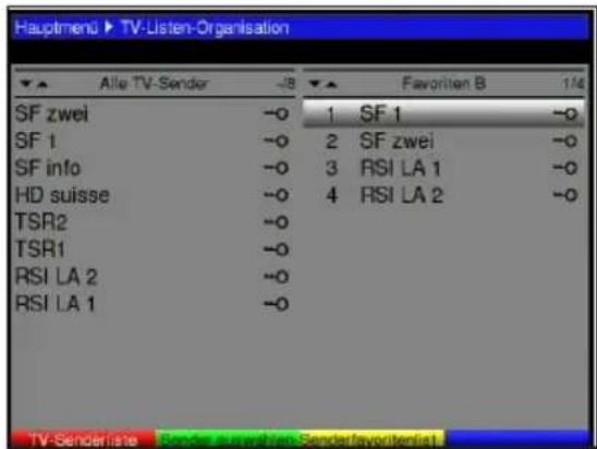 TECHNISAT TechniBox HD VAC - Programmlistenverwaltung aufrufen - 4