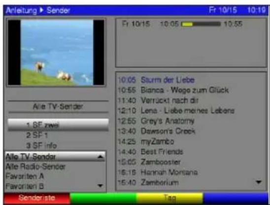 TECHNISAT TechniBox HD VAC - Accedere alla guida elettronica dei programmi - 2