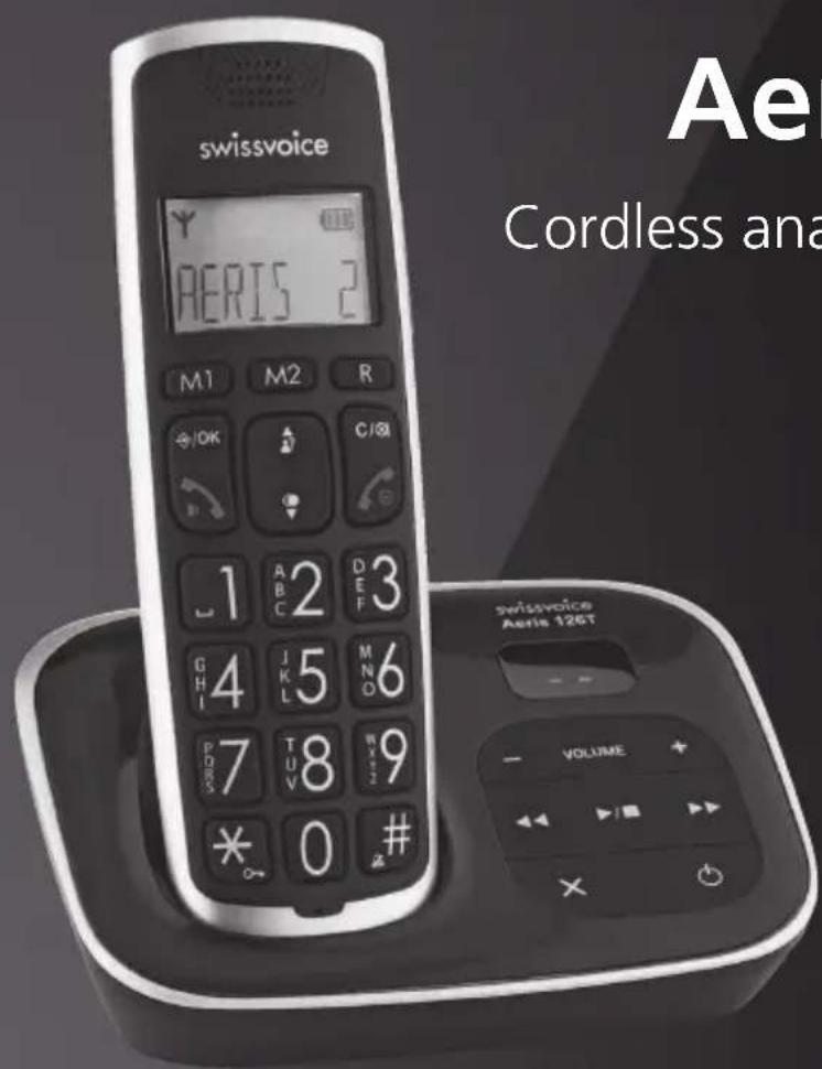 SWISSVOICE Aeris 126T - Cordless analogue telephone (DECT) - 1