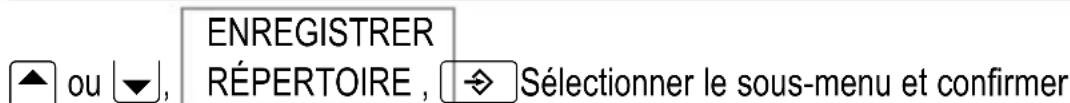 SWITEL DC 621 - Sauvegarder dans le repertoire des nombres d'emploi de la liste d'appels - 3