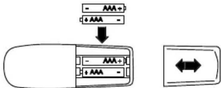 SWITEL DC 621 - Inserting the batteries - 1