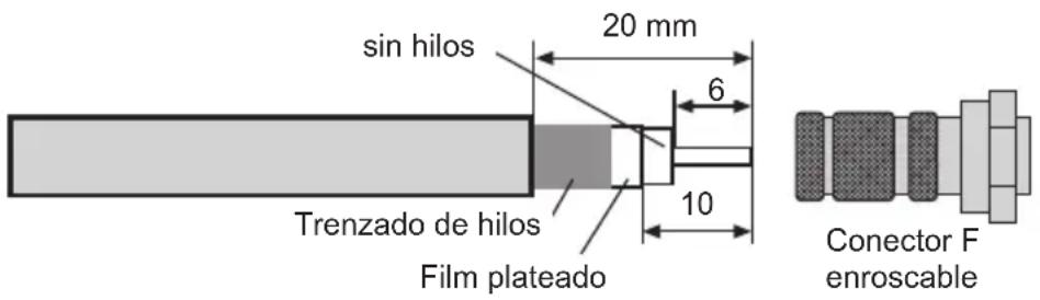 TECHNISAT DigiDish 45 - Monte el conector F con el equipo de recepción desenchufado. - 1