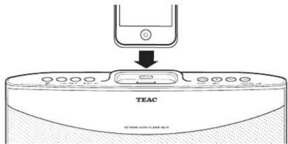 TEAC NSX1 - Connect the iPod/iPhone to the unit. - 1