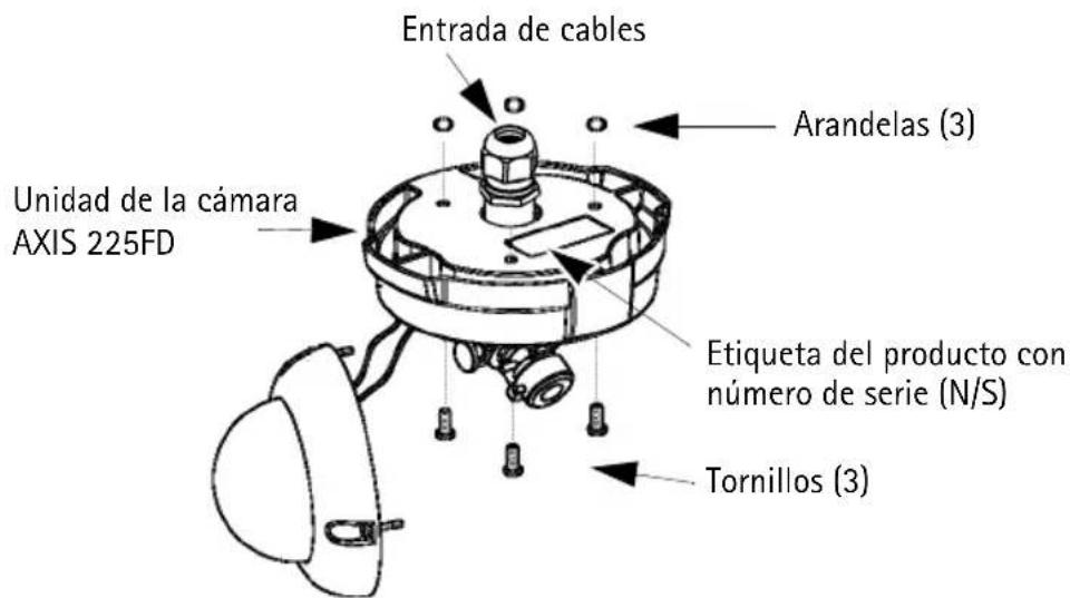 AXIS 225FD - Siga estas instrucciones para instalar el kit colgante para la AXIS 225FD - 5