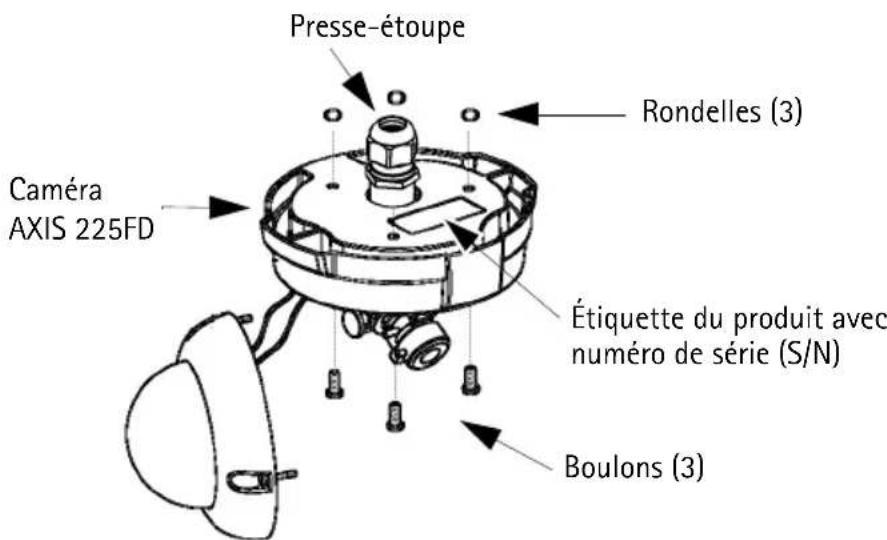AXIS 225FD - Procéder comme suit pour installer le kit suspendu AXIS 225FD - 4
