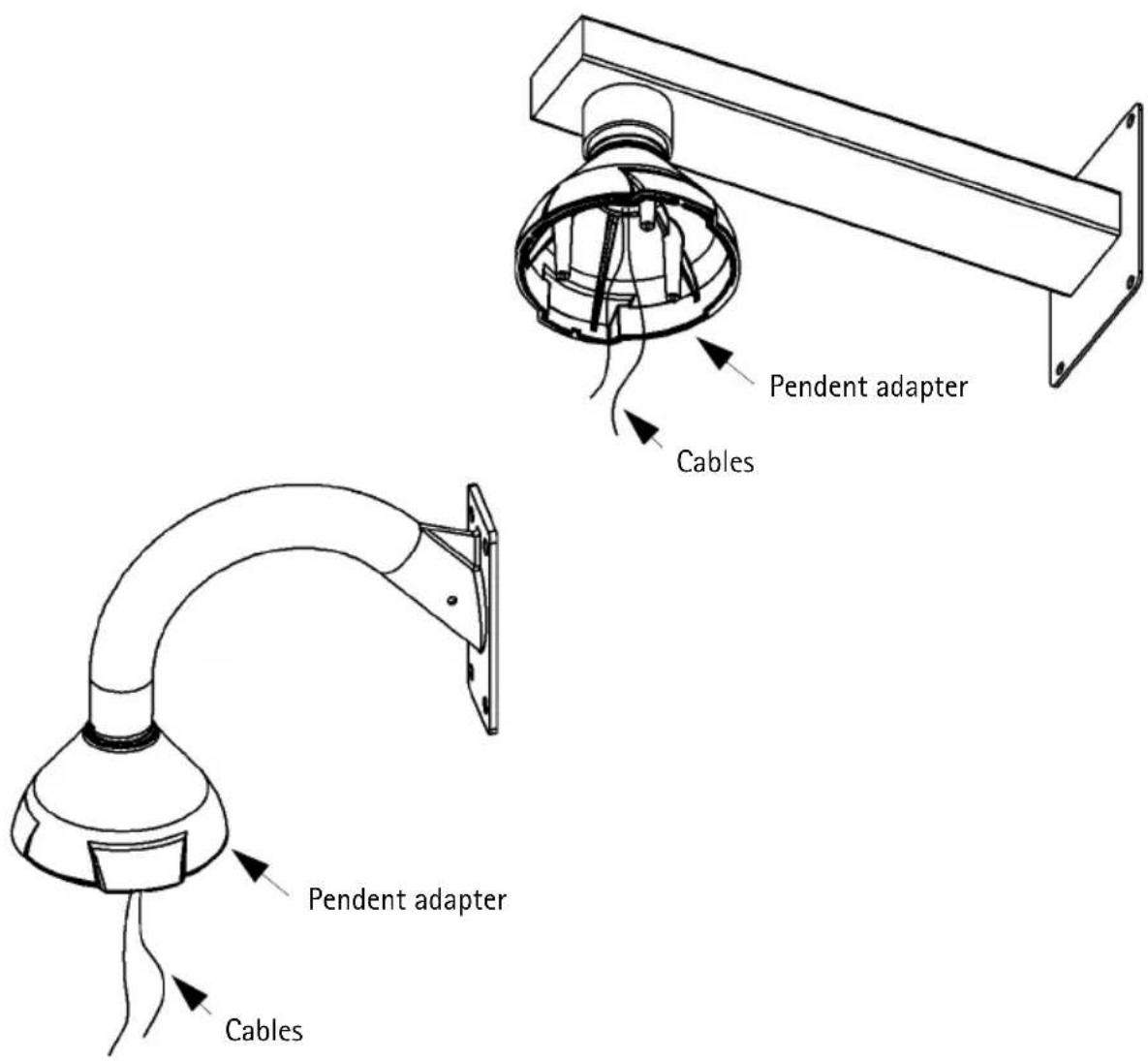 AXIS 225FD - Follow these instructions to install the pendent kit - 3
