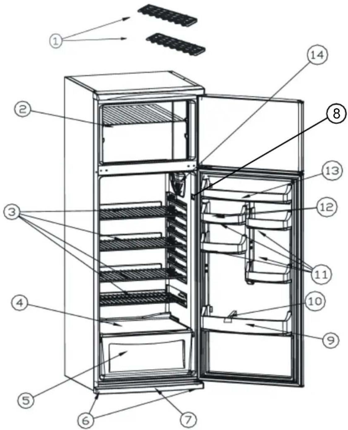 TEKA FT1 410 - BÖLüm-7. BUZDOLABI PARÇALARI VE BÖLümLERİ - 1