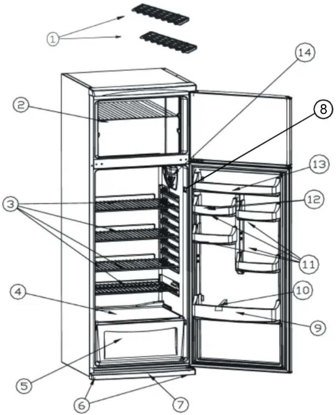 TEKA FT1 410 - COMPONENTI DELL'ELETTRODOMESTICO E SCOMPARTI - 1