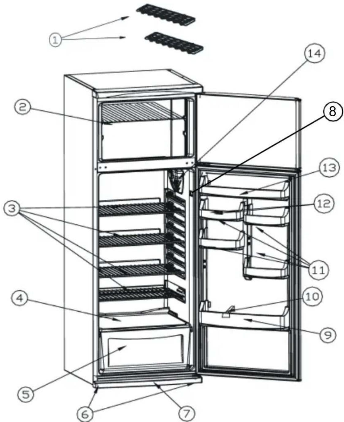 TEKA FT1 410 - LOS COMPONENTES DEL APARATO Y COMPARTIMENTOS - 1