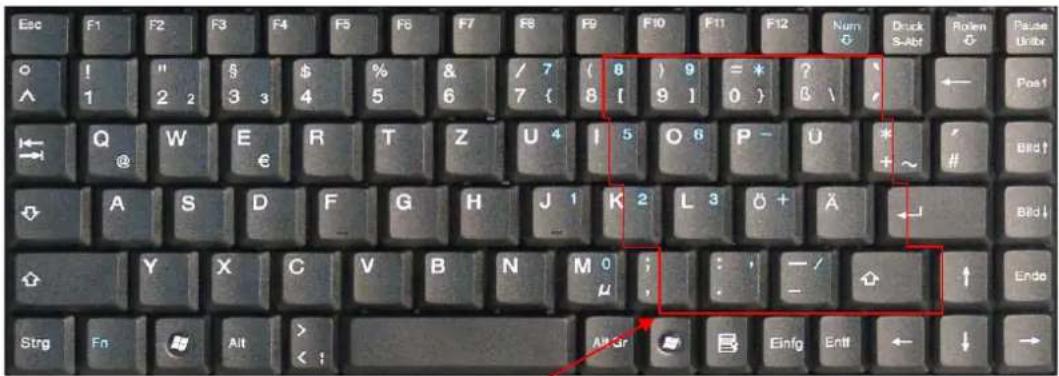 KeySonic ACK540RF+ - Tasten mit doppelten Funktionen - 1