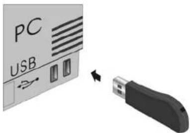 KeySonic ACK540RF+ - Installation of the USB receiver - 1