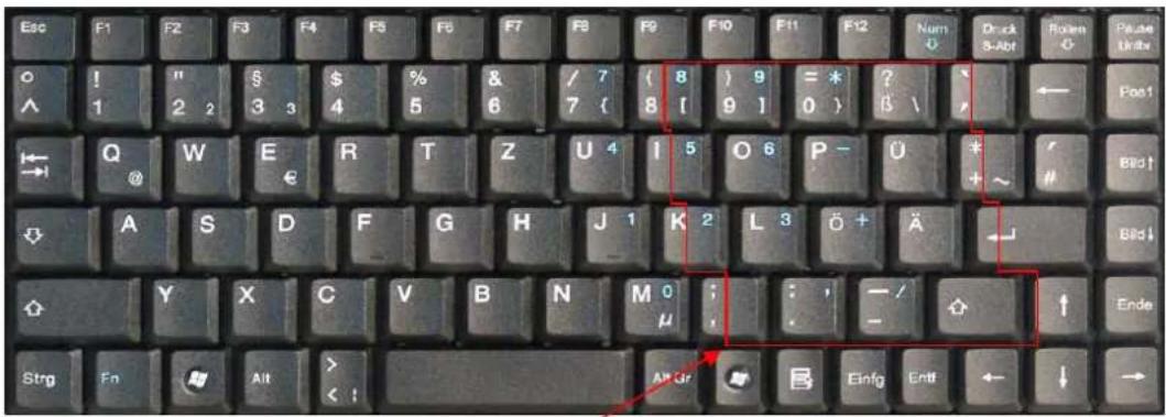 KeySonic ACK540RF+ - Keys with double functions - 1