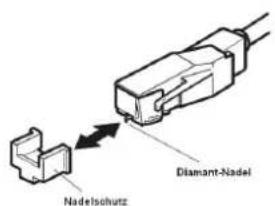 DUAL DT 200 USB - Abnehmen/Anbringen der Nadelschutzkappe - 1