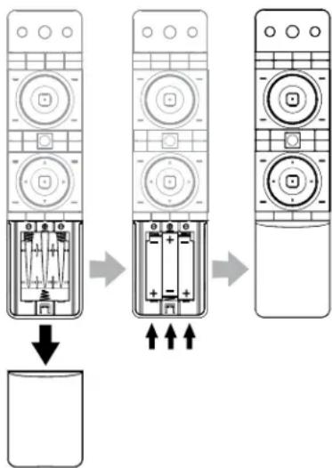 HARMAN KARDON BDS 277BQ230B2 - Insertion des piles - 1