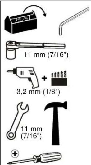 Chief RPEU - OUTILS NÉCESSAIRES À L'INSTALLATION / PIECES - 1