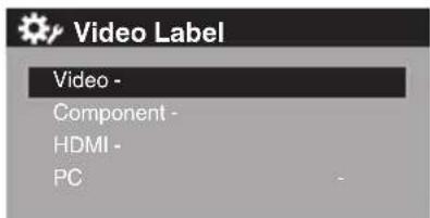 SANSUI SLED1937 - Labeling video inputs - 1
