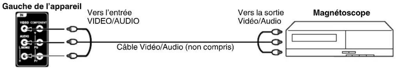 SANSUI SLED1937 - Raccordement du téléviseur à un magnétoscope - 1