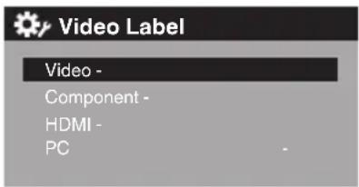 SANSUI SLED1937 - Étiquetage des entrées video - 1
