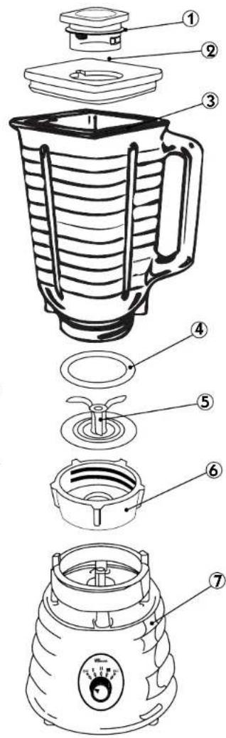 OSTER 4107 - MOTOR Y BASE DEL MOTOR - 1