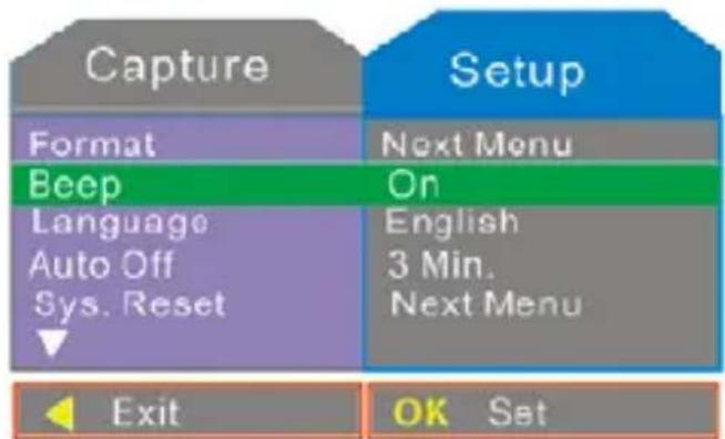 INGO HEC050N - Setup menu - 1