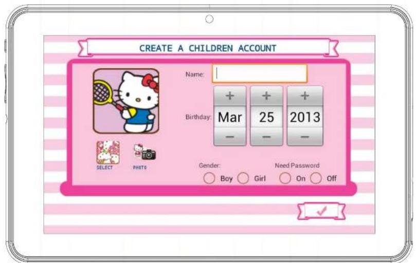 INGO SGM20143 - Create a Children Account - 1
