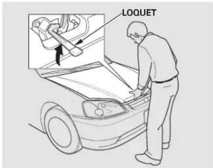 Honda Civic (2001) - Ouverture du capot - 2