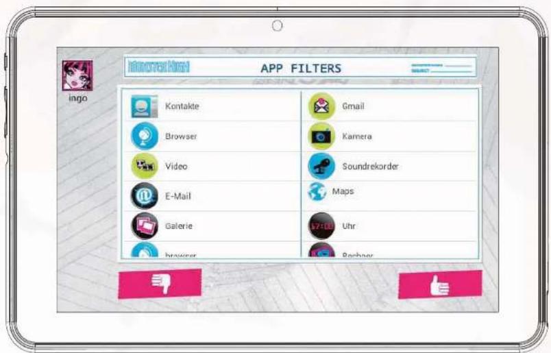 INGO Tablet Premium 7 - Filter for Apps - 1