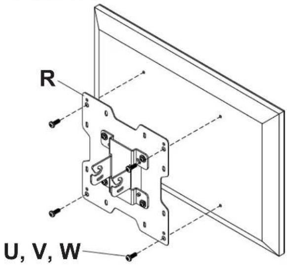Peerless-AV PC932AW - PARALAS CONFIGURACION DE MONTAJE VESA 200 MM USANDO M6 O M8 SCREWS: - 1