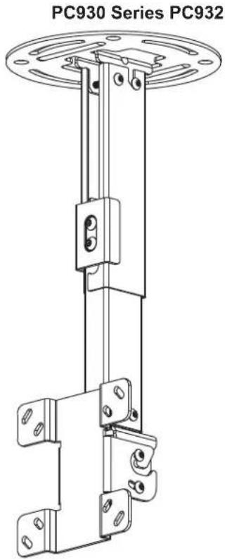 Peerless-AV PC932AW - Installation and Assembly: Ceiling Mount for 15" - 40" Flat Panel Displays - 2
