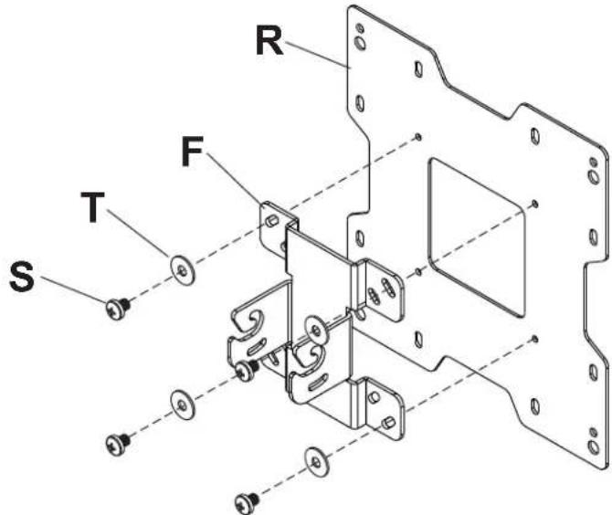 Peerless-AV PC932AW - Fijación de la Placa Adaptadora a Pantallas con Confi guraciones de Montaje VESA 200ó200x100 - 1