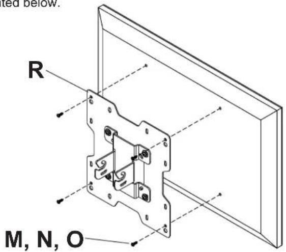 Peerless-AV PC932BW - FOR VESA 200 MOUNTING PATTERN USING M4 SCREWS: - 1