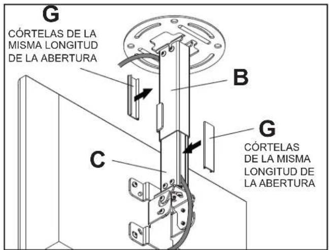 Peerless-AV PC932BW - Instalación de las cubiertas para los cables - 2
