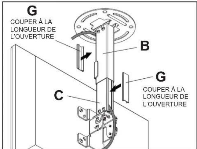 Peerless-AV PC932BW - Installation des gaines de câble - 2