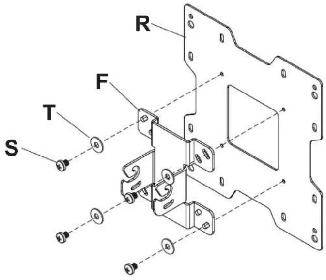 Peerless-AV PC932BW - Fixation de la plaque d'adaptation à un écran compatible à la norme de montage VESA 200 ou 200 x 100 - 2