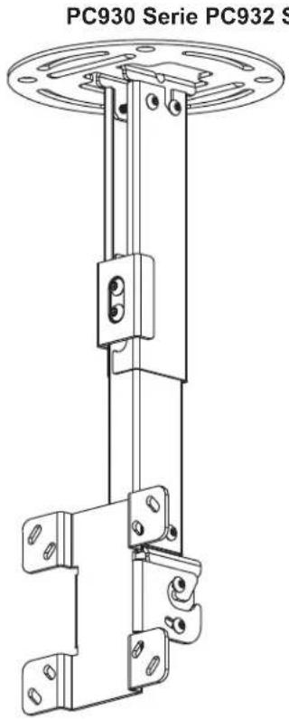 Peerless-AV PC932BW - Instalacion y ensamblaje: Soporte de Techo para 15" - 40" Pantallas - 1