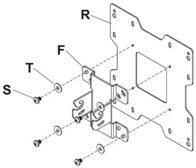 Peerless-AV PC932BW - Attaching Adapter Plate to Display with VESA 200 or 200× 100 Mounting Pattern - 2