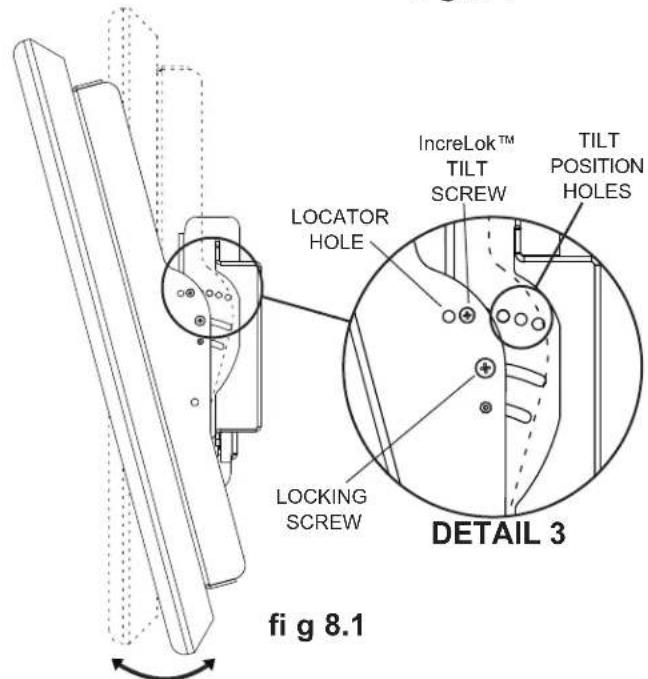 Peerless-AV ECMU02C - Adjusting the Tilt Angle of the Flat Panel Screen - 2