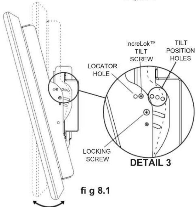 Peerless-AV ECMU02CS - Adjusting the Tilt Angle of the Flat Panel Screen - 2