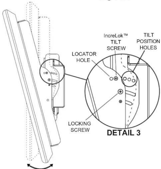 Peerless-AV ECMU02IS - Adjusting the Tilt Angle of the Flat Panel Screen - 2