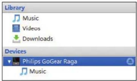 PHILIPS GoGear ViBE SA3VBE04BP - Sélection de la synchronisation automatique ou manuelle - 1